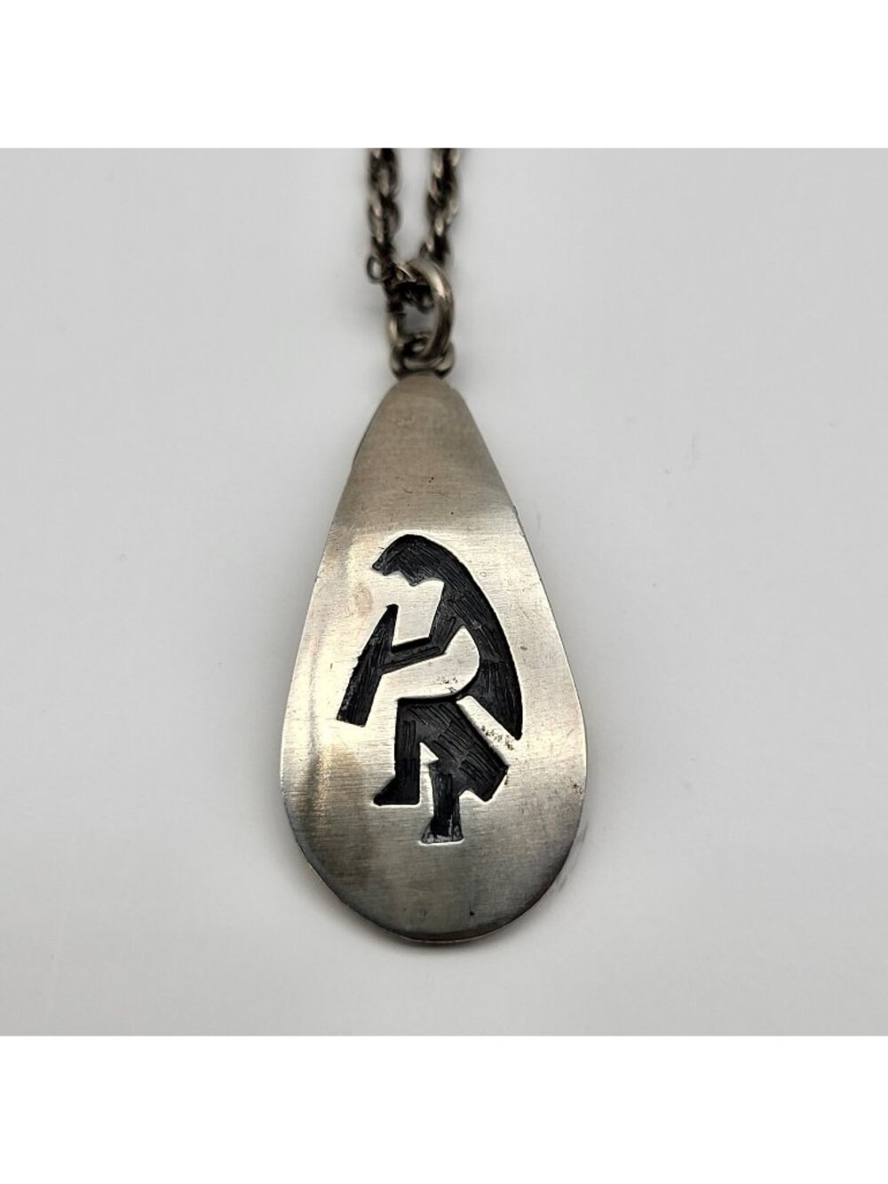 Vintage Sterling Silver Hopi Pendant Kokopelli Kachina Native American